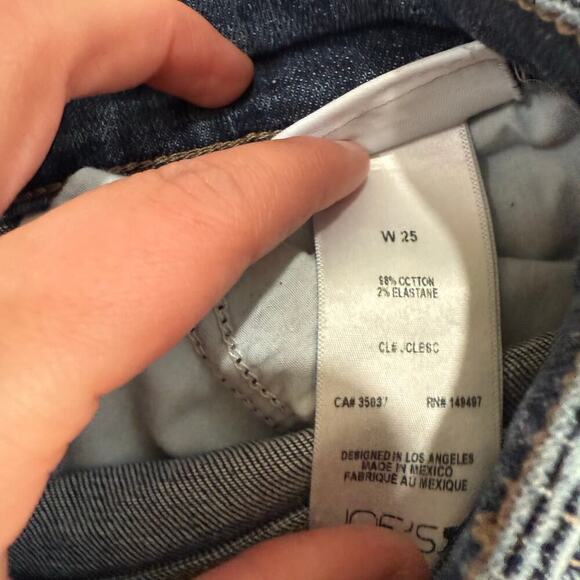 Joe's Jeans The Niki Boyfriend Mid Rise Jeans Distressed Blue Benezette Wash 25 - Picture 8 of 9